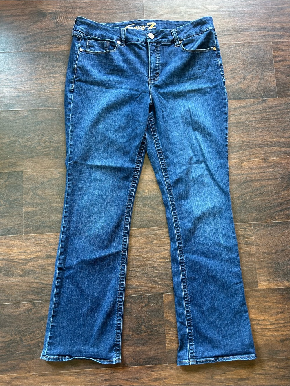 Seven7 Women's Mid Rise Bootcut Stretch Jeans Tummyless Excellent